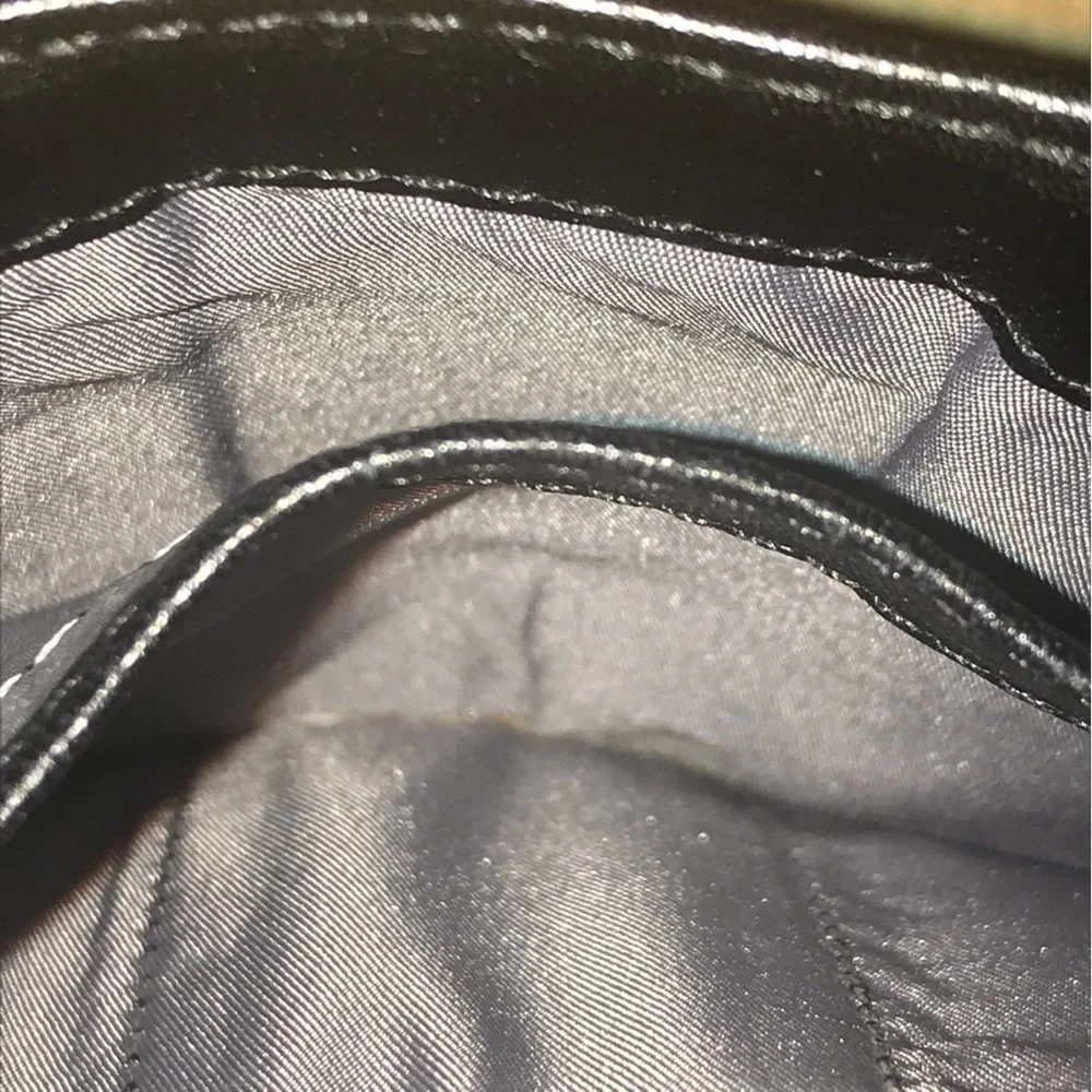 Coach Pleated Leather Black Wallet Snap Front Back - Picture 8 of 12